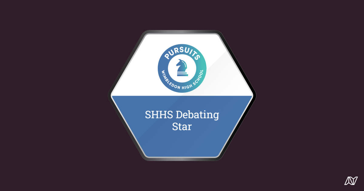 Imogen Andrews's SHHS Competitive Debating 2025 badge issued by Playful ...